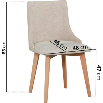 Jídelní židle MONTI 5 Světlý ořech 37B Bez tvarování