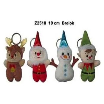 plyšák Brelok Zwierzęta świąteczne 10cm MIX
