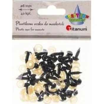 Set školních potřeb Oczy do maskotek plastikowe 8mm z mocowaniem 50szt