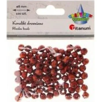 Set školních potřeb Koraliki drewniane lakierowane brązowe 100szt