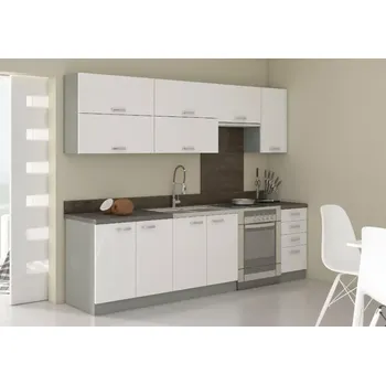 Kuchyňská linka REGINA č.1 -260cm Bílý lesk