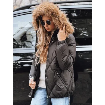 Dámská zimní bunda s kapucí Dstreet TY5231 Barva: Černá, Velikost: XL