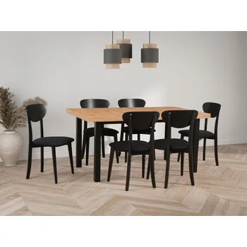 Jídelní židle HUGO 7 Černá 7B Černá