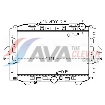 Chladič motoru Chladič, chlazení motoru AVA 10033062