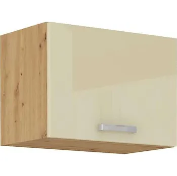 Šatní skříň Jedno-výklopná skříň, šíře 50 cm Krém lesk