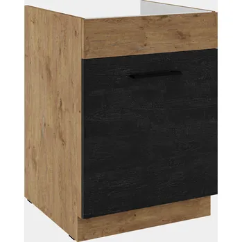 Odpadkový koš Dřezová skříňka na tříděný odpad, šířka 60 cm Tmavé dřevo