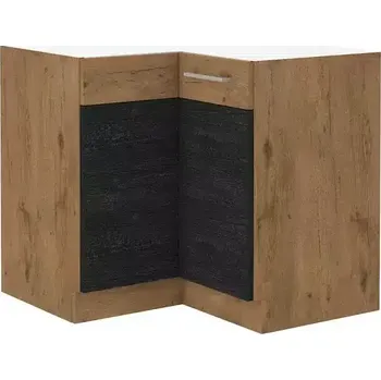 Šatní skříň Rohová skříň 90 x 90 cm Tmavé dřevo