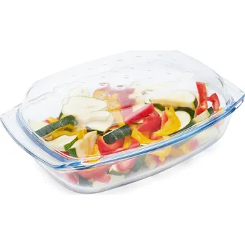 Dóza na potraviny Žáruvzdorná nádoba obdélníková s poklicí Termisil Grill&Drop 4,1 l