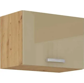 Šatní skříň Jedno-výklopná skříň, šíře 50 cm Cappuccino lesk