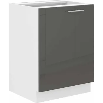 Kuchyňská skříňka Spodní jednokřídlá skříňka, široká 60 cm Šedý lesk