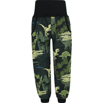 Chlapecké oblečení V-Mart, Pružné letní softshellové kalhoty Dinosauři - zelení 98