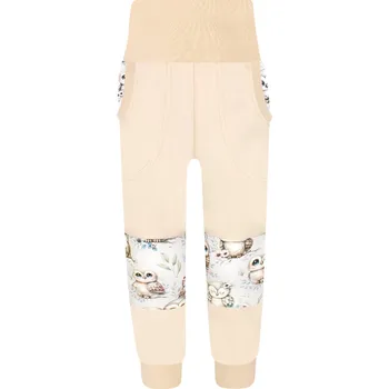 Dívčí kalhoty V-Mart, Dívčí tepláky s dvojitými koleny Sovičky 140