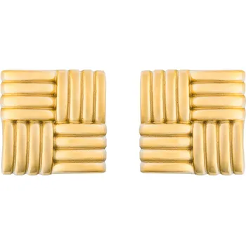 Náušnice franco bene Čtvercové náušnice - pozlacené | 1581