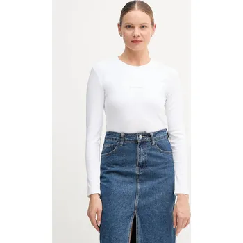 Oblečení a móda Tričko s dlouhým rukávem Calvin Klein Jeans LV047A803G bílá 00X, vel. XL