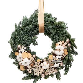 Věnec Zavěsný věnec Pearl Průměr 36 cm - Belles Fleurs