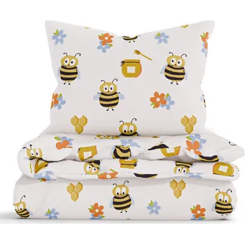 Povlečení Francouzské bavlněné povlečení Renforcé – Čmelák od medu