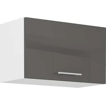 Šatní skříň Jedno-výklopná skříň, široká 60cm Šedý lesk