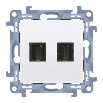 Elektrická zásuvka Zásuvka HDMI 2 násobná, Simon 10 CGHDMI2.01/11, bílá