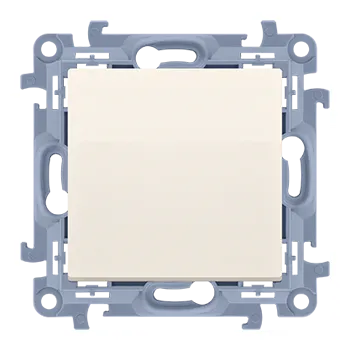 vypínač Vypínač křížový, bez piktogramu, řazení 7, 10 A / 230 V~, šroubové svorky, Simon 10 CW7.01/X/41, krémová