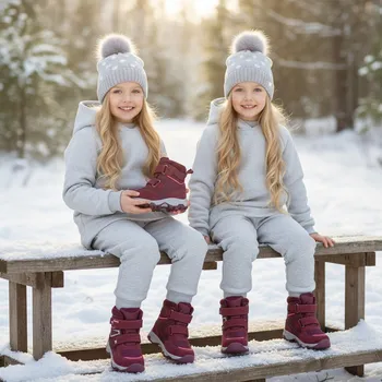 Dívčí tenisky Protetika - zimné topánky s membránou PRO-TEX AURA bordo Veľkosť: 31