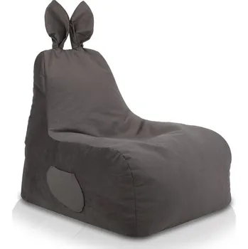 Sedací pytel Dětský Sedací Vak, Křeslo BUNNY velikost L, látka AMORE PLYŠ furin bíla E1: A104