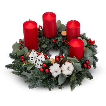 Věnec Adventní věnec Makirosso Průměr 30 cm - Belles Fleurs