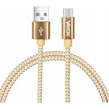 Datový kabel Kabel Vayox USB - microUSB typ B, 2 m, zlatý