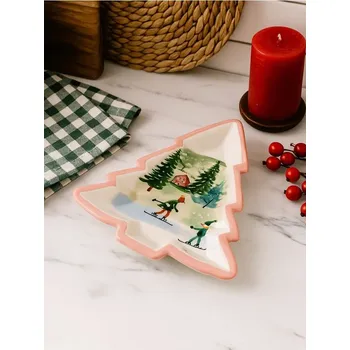 Talíř Sinsay - Talíř s vánočním motivem - pastelová růžová - 490GI-03X - 490GI-03X-ONE