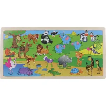 Puzzle Lamps Dřevěné safari 96 dílků