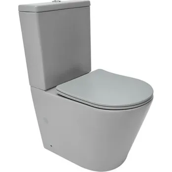 Klozet Wc kombi komplet kombinovaný SAT Infinitio šedá mat vario odpad SATINF031VPSNLGRM