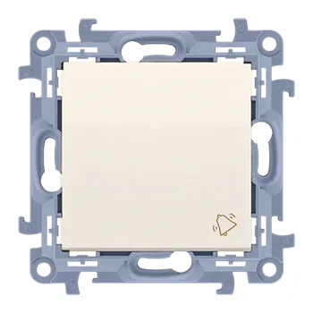 vypínač Tlačítko zapínací, s piktogramem “zvonek”, řazení 1/0, 10 A / 230 V~, bezšroubové, Simon 10 CD1C.01/41