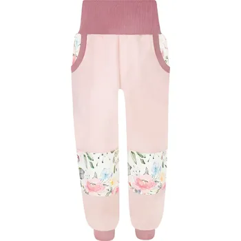 Dívčí kalhoty V-Mart, Dívčí tepláky s dvojitými koleny Růže 146