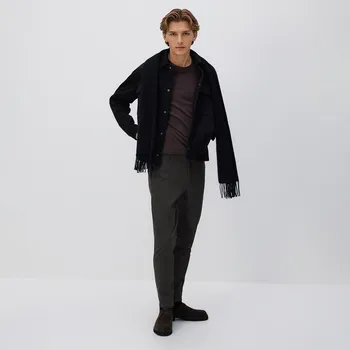 Reserved - Kalhoty jogger se sklady - tmavě šedá - 507GC-90X - 507GC-90X-XL