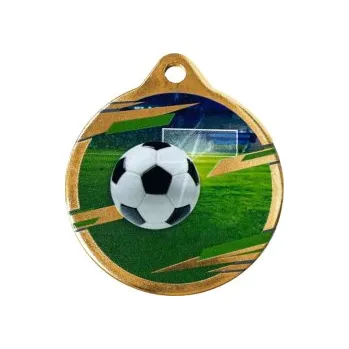 Fotbalová medaile UV50001 - 50 mm, Zlato