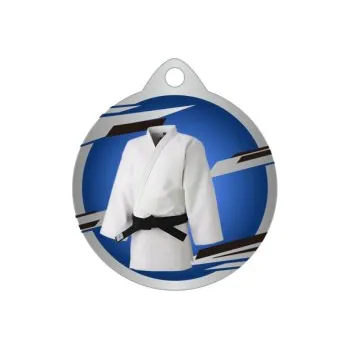 Karatistická medaile UV50014 - 50 mm, Stříbro