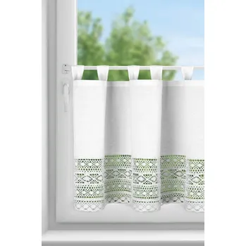 Záclona ArtFir Krátká záclona MADDELINE PU | bílá 150 x 60 cm