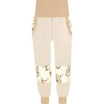 Dívčí kalhoty V-Mart, SLIM dívčí tepláky s dvojitými koleny Zajíčci 122