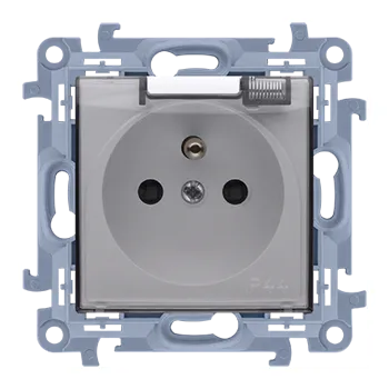 Elektrická zásuvka Zásuvka silová 1 násobná typ E, s uzemněním, IP44, bez těsnění, se clonkami,, Simon 10 CGZ1BU.01/11A