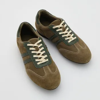 Dámské tenisky Reserved - Semišové tenisky - hnědozelená - 091FF-78X - 091FF-78X-35