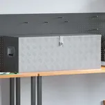 zahrada-XL Hliníkový box 110,5 x 38,5 x 40 cm stříbrný 142941