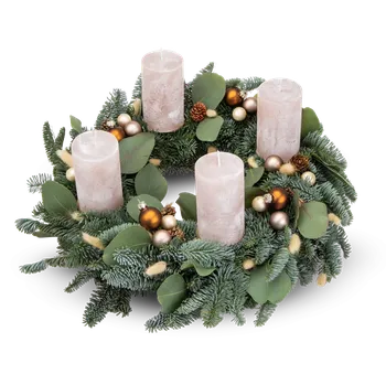 Věnec Belles Fleurs Luxury bronze adventní věnec Průměr 30 cm