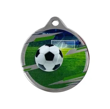Fotbalová medaile UV40001 - 40 mm, Stříbro
