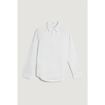 Pánské oblečení KOŠILE GANT SLIM MICRO PRINT SHIRT EGGSHELL