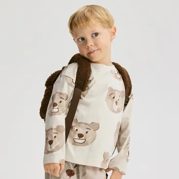 Chlapecké oblečení Reserved - Dlouhý bavlněný rukáv 3 ks - krémová - 108FI-01X - 108FI-01X-98