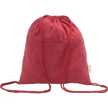 Sportovní vak Dropex vak se stahovací šňůrkou z recyklované bavlny - červená - AP800186-05