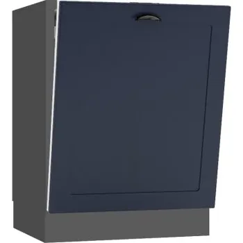 Dvířka na plně integrovanou myčku, šíře 60 cm šedý grafit Modrá