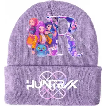 Čepice KPop Demon Hunters (Lovkyně démonů) Zimní čepice KPop Demon Hunters (Huntrix) - písmena abecedy Písmenko: R