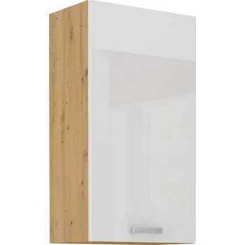Šatní skříň Vysoká 108 cm horní skříň, šíře 45 cm Bílý lesk