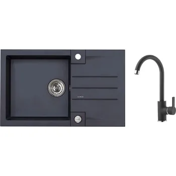 Kuchyňský dřez SET Alveus ROCK 130 TONIA G91 Carbon (černá)