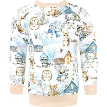 Dívčí mikina V-MART Dětská mikina Zimní krajina 122/128